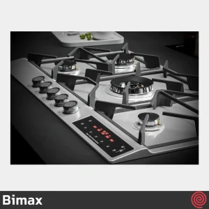 اجاق گاز صفحه ای 5 شعله بیمکث مدل Bimax 2304T | بدنه استیل، تایمردار