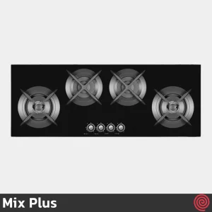 اجاق گاز صفحه ای 4 شعله میکس پلاس مدل Mix Plus CG1402 | بدنه شیشه ای
