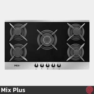 اجاق گاز صفحه ای 5 شعله میکس پلاس مدل Mix Plus IG8518M | بدنه شیشه ای