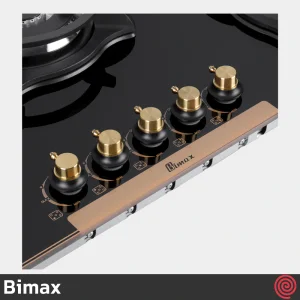 اجاق گاز صفحه ای 5 شعله بیمکث مدل Bimax 5087 | بدنه شیشه ای