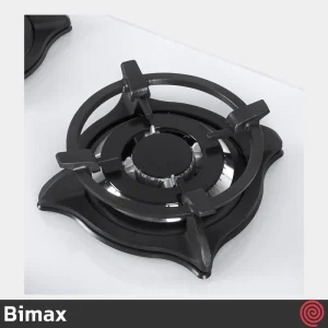 اجاق گاز صفحه ای 5 شعله بیمکث مدل Bimax 5087 | بدنه شیشه ای،  رنگ سفید