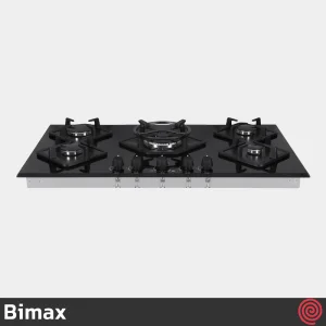 اجاق گاز صفحه ای 5 شعله بیمکث مدل Bimax 5090 | بدنه شیشه ای