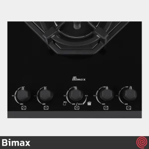 اجاق گاز صفحه ای 5 شعله بیمکث مدل Bimax 5090 | بدنه شیشه ای