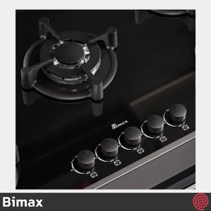 اجاق گاز صفحه ای 5 شعله بیمکث مدل Bimax 5073 | بدنه شیشه ای