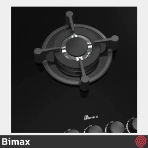 اجاق گاز صفحه ای 5 شعله بیمکث مدل Bimax 5073 | بدنه شیشه ای