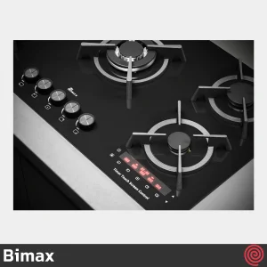 اجاق گاز صفحه ای 5 شعله بیمکث مدل Bimax 2106T | بدنه شیشه ای و تایمردار