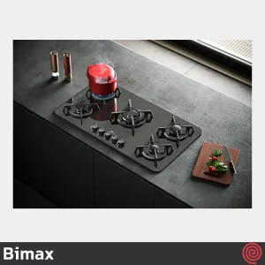 اجاق گاز صفحه ای 5 شعله بیمکث مدل Bimax 2106 | بدنه شیشه ای