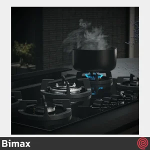 اجاق گاز صفحه ای 5 شعله بیمکث مدل Bimax 2104 | بدنه شیشه ای