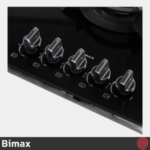 اجاق گاز صفحه ای 5 شعله بیمکث مدل Bimax 2103 | بدنه شیشه ای