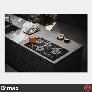 اجاق گاز صفحه ای 5 شعله بیمکث مدل Bimax 2205 | بدنه شیشه ای