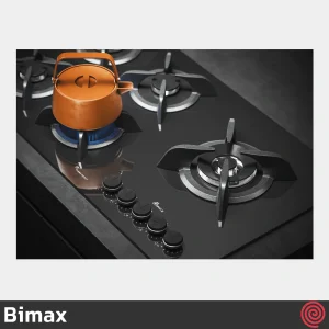 اجاق گاز صفحه ای 5 شعله بیمکث مدل Bimax 2205 | بدنه شیشه ای