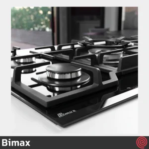 اجاق گاز صفحه ای 5 شعله بیمکث مدل Bimax 2204 | بدنه شیشه ای