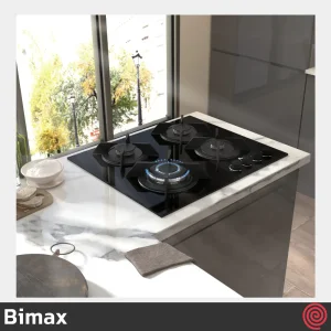اجاق گاز صفحه ای 4 شعله بیمکث مدل Bimax 5012 | بدنه شیشه ای