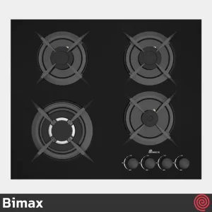 اجاق گاز صفحه ای 4 شعله بیمکث مدل Bimax 5012 | بدنه شیشه ای