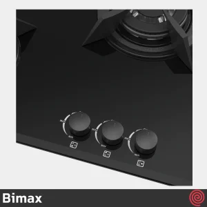 اجاق گاز صفحه ای 3 شعله بیمکث مدل Bimax 5015 | بدنه شیشه ای
