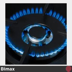 اجاق گاز صفحه ای 3 شعله بیمکث مدل Bimax 5015 | بدنه شیشه ای