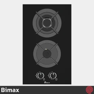 اجاق گاز صفحه ای 2 شعله بیمکث مدل Bimax 5017 | بدنه شیشه ای