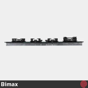 اجاق گاز صفحه ای 4 شعله بیمکث مدل Bimax 5020 | رنگ مشکی، بدنه شیشه ای