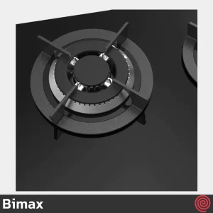اجاق گاز صفحه ای 4 شعله بیمکث مدل Bimax 5020 | رنگ مشکی، بدنه شیشه ای