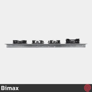 اجاق گاز صفحه ای 4 شعله بیمکث مدل Bimax 5020 | رنگ سفید، بدنه شیشه ای