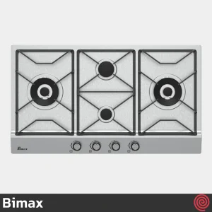 اجاق گاز صفحه ای 4 شعله بیمکث مدل Bimax 2501 | بدنه استیل با دو پلوپز