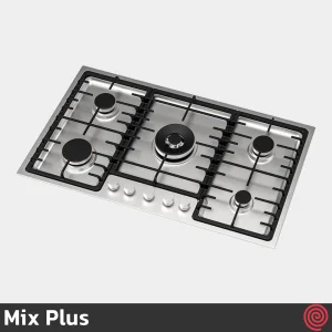 اجاق گاز صفحه ای 5 شعله میکس پلاس مدل Mix Plus S508 | بدنه استیل