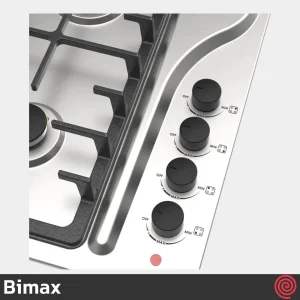 اجاق گاز صفحه ای 4 شعله بیمکث مدل Bimax 0068 | بدنه استیل با المنت برقی