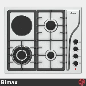 اجاق گاز صفحه ای 4 شعله بیمکث مدل Bimax 0068 | بدنه استیل با المنت برقی