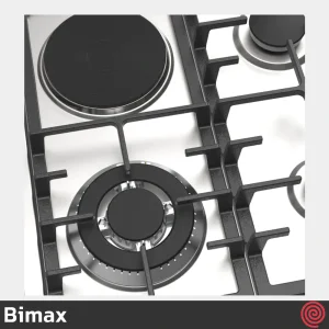 اجاق گاز صفحه ای 4 شعله بیمکث مدل Bimax 0068 | بدنه استیل با المنت برقی