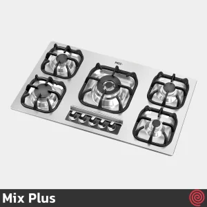 اجاق گاز صفحه ای 5 شعله میکس پلاس مدل Mix Plus 523M | بدنه استیل