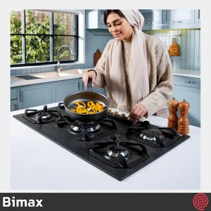اجاق گاز صفحه ای 5 شعله بیمکث مدل Bimax 2302 | بدنه لعابی