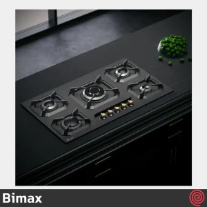 اجاق گاز صفحه ای 5 شعله بیمکث مدل Bimax 2302 | بدنه لعابی