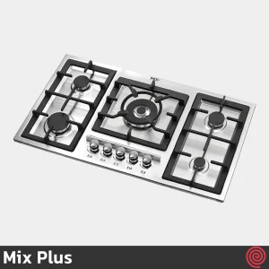 اجاق گاز صفحه ای 5 شعله میکس پلاس مدل Mix Plus 518S | بدنه استیل