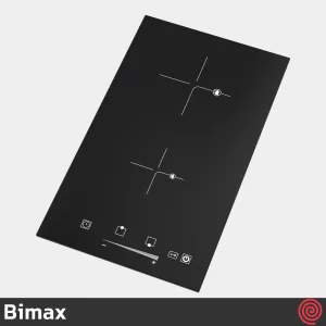 اجاق برقی صفحه ای 2 شعله بیمکث مدل Bimax 0022 | بدنه شیشه ای ورژن 0022-V1