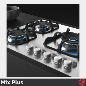 اجاق گاز صفحه ای 5 شعله میکس پلاس مدل Mix Plus 523SF | بدنه استیل