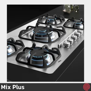 اجاق گاز صفحه ای 5 شعله میکس پلاس مدل Mix Plus 523SF | بدنه استیل