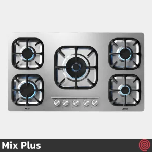 اجاق گاز صفحه ای 5 شعله میکس پلاس مدل Mix Plus 523SF | بدنه استیل