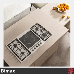 اجاق گاز صفحه ای 5 شعله بیمکث مدل Bimax 0026 | مدل گازی و برقی، بدنه استیل
