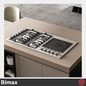 اجاق گاز صفحه ای 5 شعله بیمکث مدل Bimax 0027 | مدل گازی و برقی، بدنه استیل