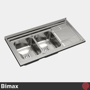 سینک ظرفشویی بیمکث مدل Bimax 926-60 | دو لگنه فانتزی روکار