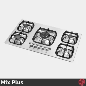 اجاق گاز صفحه ای 5 شعله میکس پلاس مدل Mix Plus IS9502 | بدنه استیل