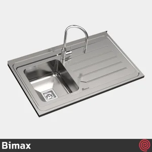 سینک ظرفشویی بیمکث مدل Bimax 937-60 | تک لگنه فانتزی روکار