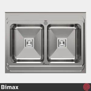 سینک ظرفشویی بیمکث مدل Bimax 935-60 | دو لگنه فانتزی روکار