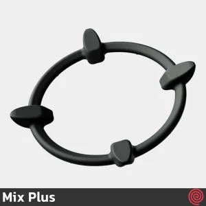 اجاق گاز صفحه ای 5 شعله میکس پلاس مدل Mix Plus E518G | رنگ طوسی، بدنه لعابی
