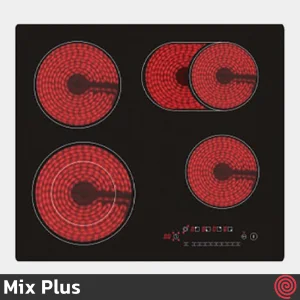 اجاق گاز صفحه ای 4 شعله میکس پلاس مدل Mix Plus CC4505 | مدل برقی و بدنه سرامیکی