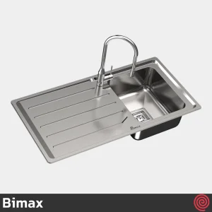 سینک ظرفشویی بیمکث مدل Bimax 936-50 | تک لگنه فانتزی توکار