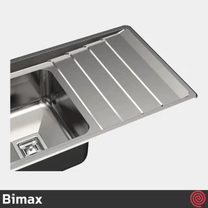 سینک ظرفشویی بیمکث مدل Bimax 4400-52 | دو لگنه فانتزی توکار
