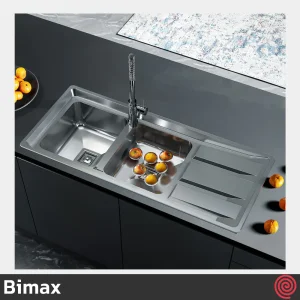 سینک ظرفشویی بیمکث مدل Bimax 4402-52 | دو لگنه فانتزی توکار