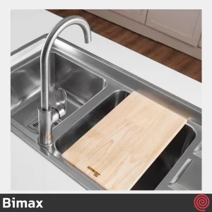 سینک ظرفشویی بیمکث مدل Bimax 4402-52 | دو لگنه فانتزی توکار