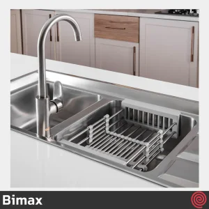 سینک ظرفشویی بیمکث مدل Bimax 4402-52 | دو لگنه فانتزی توکار